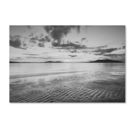 Alan Majchrowicz 'Samish Bay Sunset II BW' Canvas Art,12x19